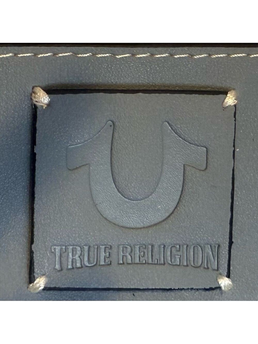 TRUE RELIGION QUILTED WOMENS SHOULDER BAG PURSE HOBO HANDBAG WITH HORSESHOE LOGO - Picture 13 of 16